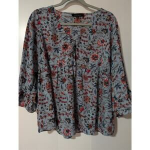 Sanctuary Women's Size S Blue Boho Peasant Blouse